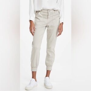 J Brand Arkin Zip Ankle Pants | Ivory Travel Joggers | Size 25 Like New
